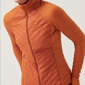 Athleta flurry force zip jacket pink color size medium only worn once